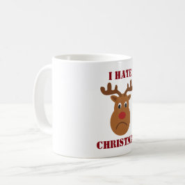 I hate Christmas sad reindeer Kaffemugg