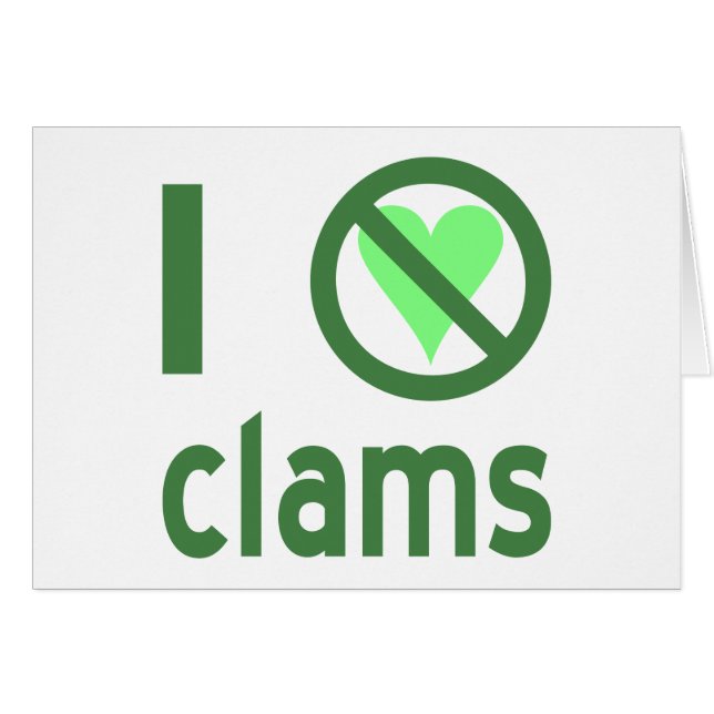 I Hate Clams Hälsningskort (Framsidan Horizontal)
