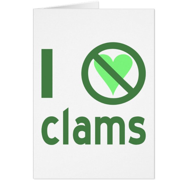 I Hate Clams Hälsningskort (Framsidan)