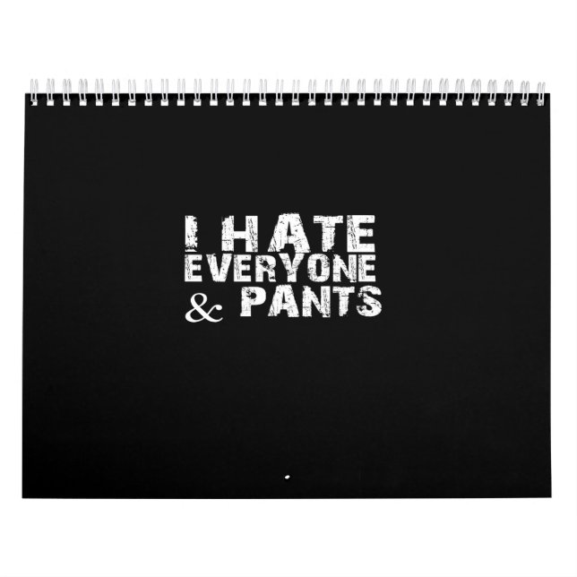 i hate everyone and pants kalender (Omslag)