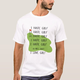 "I Hate Golf Shirt for Golf Älskare" T