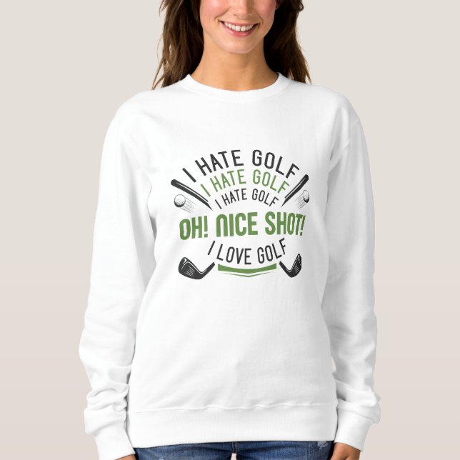 I Hate Golf T Shirt (Framsida)