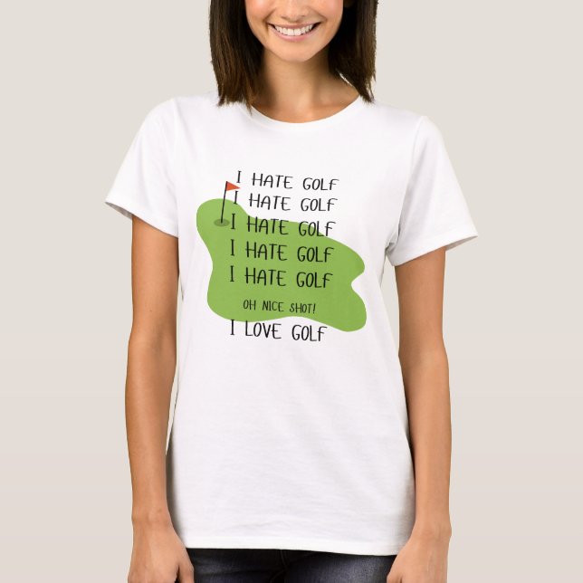"I HATE GOLF" T-Shirt for Women (Framsida)