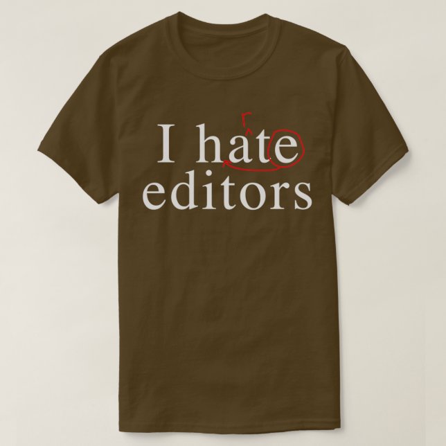 I hate heart editors 3 t shirt (Design framsida)