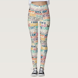 I hate how stupid everything is typography leggings