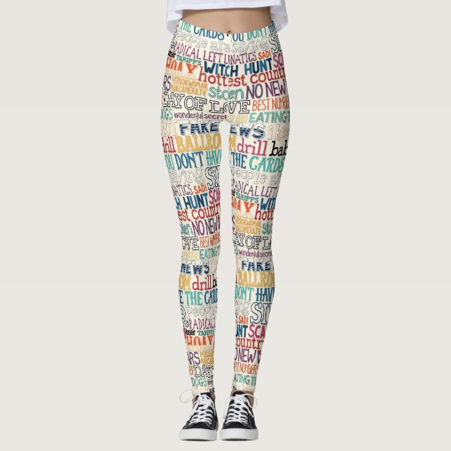 I hate how stupid everything is typography leggings (Framsida)
