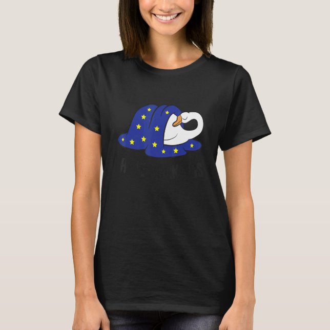 I Hate Mornings Sleeping Goose T Shirt (Framsida)