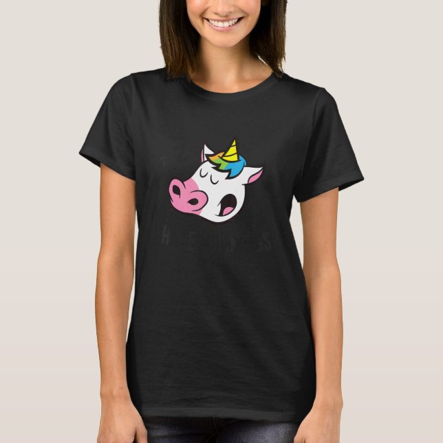I Hate Mornings Sleeping Unicorn T Shirt (Framsida)