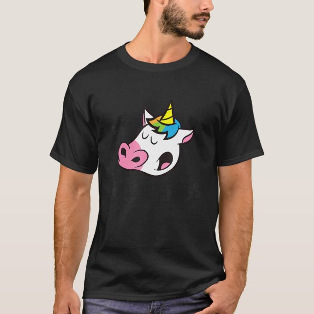 I Hate Mornings Sleeping Unicorn T Shirt (Framsida)