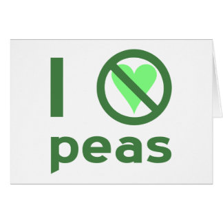I Hate Peas Hälsningskort