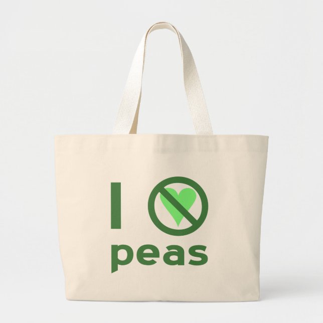 I Hate Peas Jumbo Tygkasse (Framsidan)