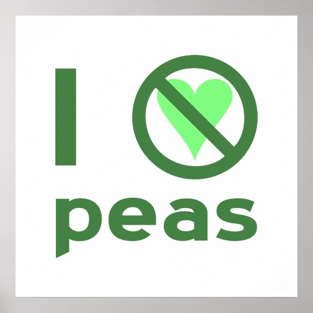 I Hate Peas Poster (Framsidan)