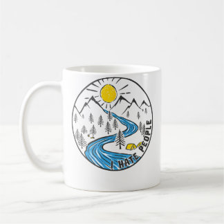 I Hate People Outdoor Camping Nature Lover Kaffemugg