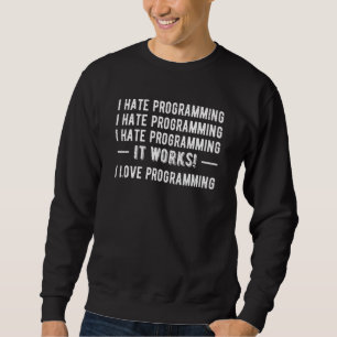 I Hate Programming Coder Program (Program för prog Lång Ärmad Tröja