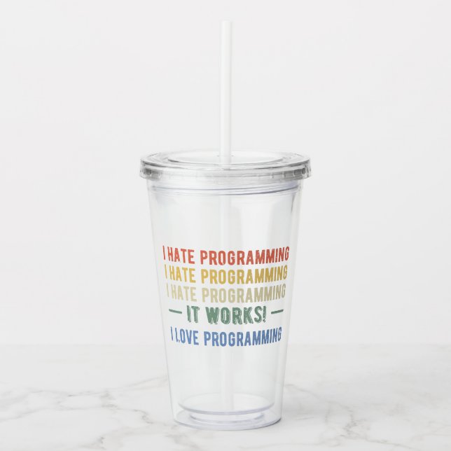 I Hate Programming - Funny Programmer I Take Away Mugg (Framsida)
