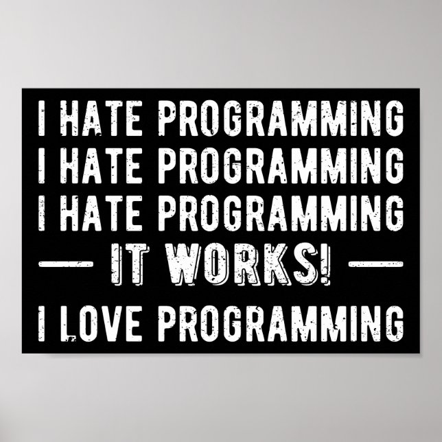 I Hate Programming - Lena Programmer II Poster (Framsidan)