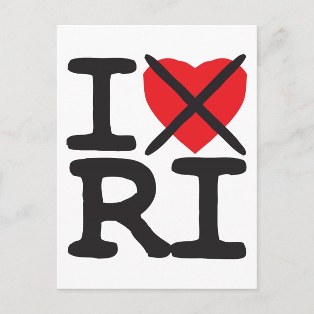 I Hate RI - Rhode island Vykort (Framsida)
