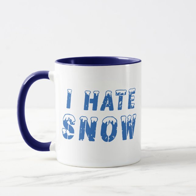 I Hate Snö Mugg - Winter Sarcasm Coffee Gift (Vänster)