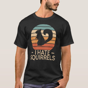 I Hate Squirrels - Funny Retro Stil T-Shirt