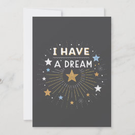 I Have a Dream Inspirational Starburst Art Julkort