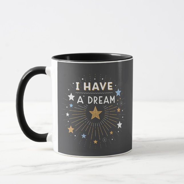 I Have a Dream Inspirational Starburst Art Mugg (Vänster)