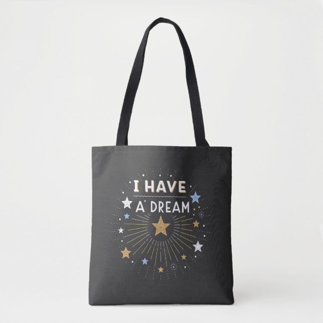 I Have a Dream Inspirational Starburst Art Tygkasse (Framsida)
