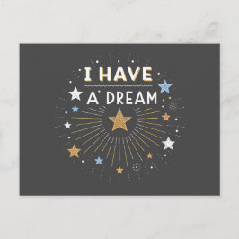 I Have a Dream Inspirational Starburst Art Vykort