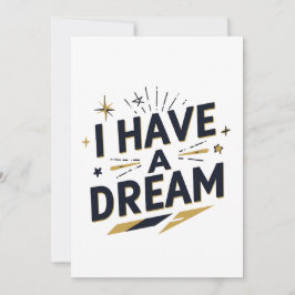I Have a Dream Inspirational Typography Design Julkort