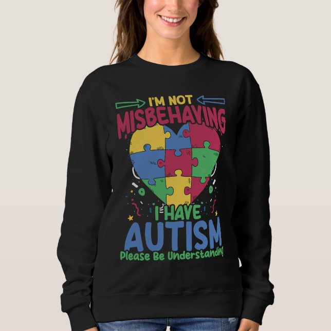 I Have Autism  Autistic Puzzle Support Autism Awar T Shirt (Framsida)