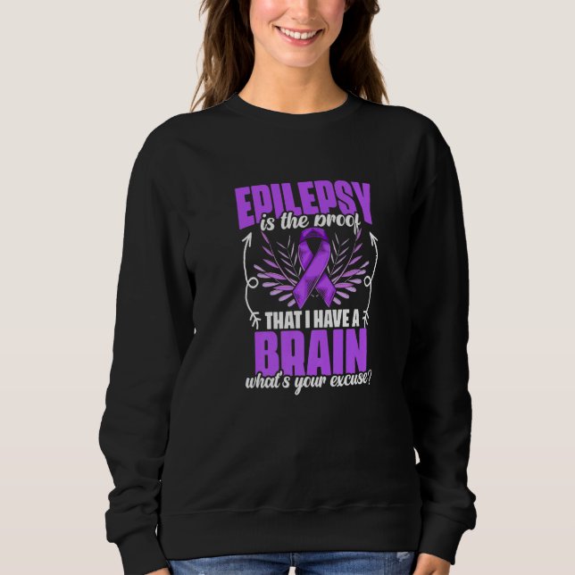 I Have Brain  Support Epilepsy Survivor Epilepsy A T Shirt (Framsida)