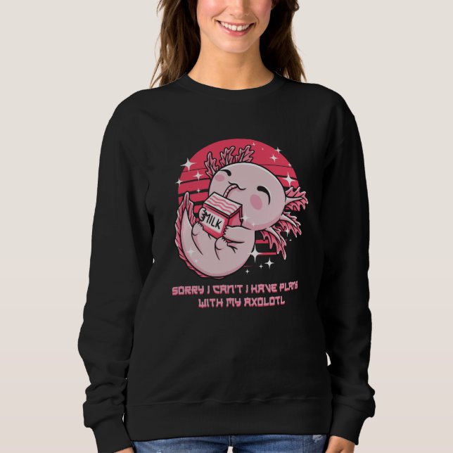I Have Plans with My Axolotl Salamander Introvert T Shirt (Framsida)