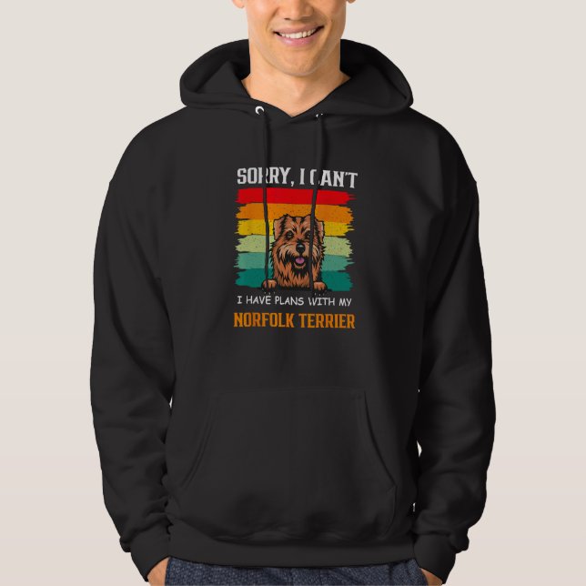 I Have Plans With My Norfolk terrier Dog   Father' Hoodie (Framsida)