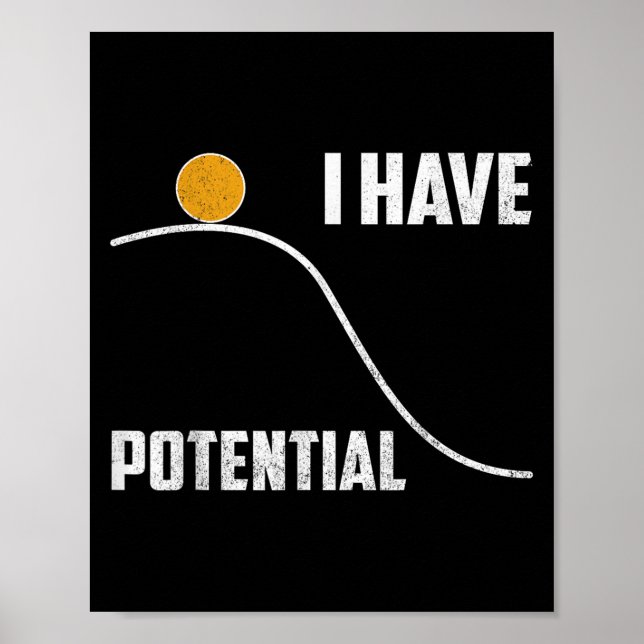 I Have Tential Funny Physics Teacher Science  Poster (Framsidan)