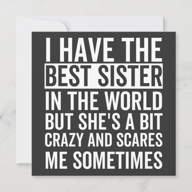 I have the best sister in the world inbjudningar (Framsida)