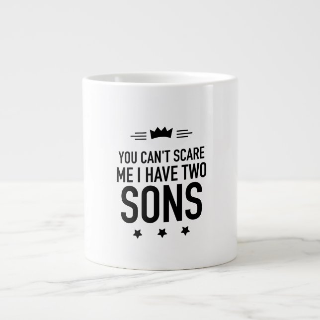 I have two sons funny fathers and mothers day gift jumbo mugg (Framsidan)