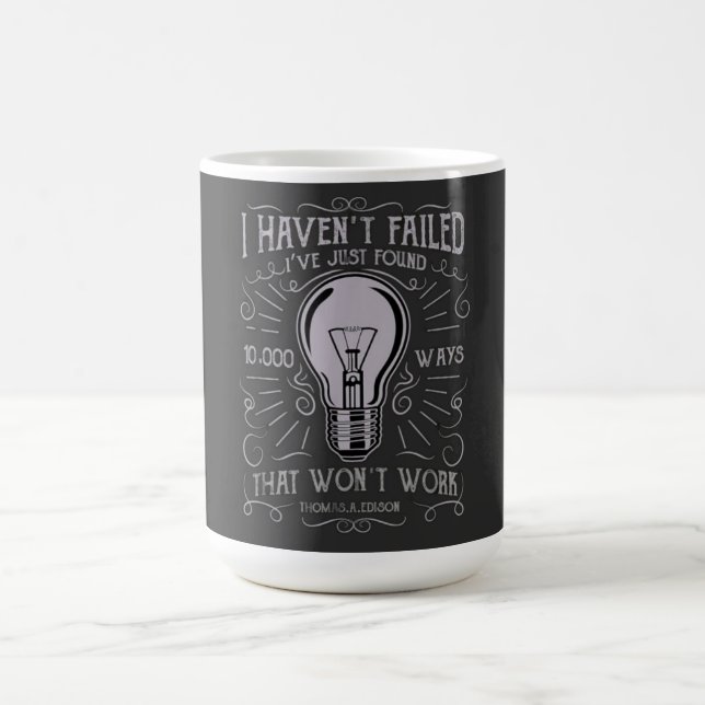 I haven't Failed Electrician Thomas Edison mens Kaffemugg (Center)
