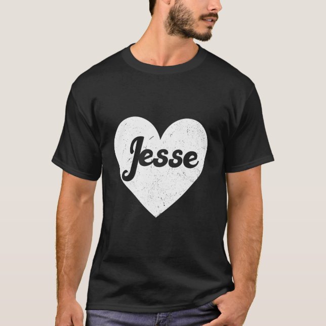 I He Jesse First Names And He I Love Jesse T Shirt (Framsida)