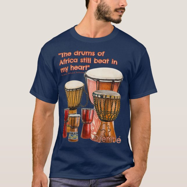 I hear Djembe Drums African Drums T Shirt (Framsida)