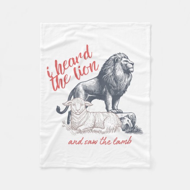 I Heard The Lion And Saw The Lamb Sheep Minimalist Fleecefilt (Framsidan)