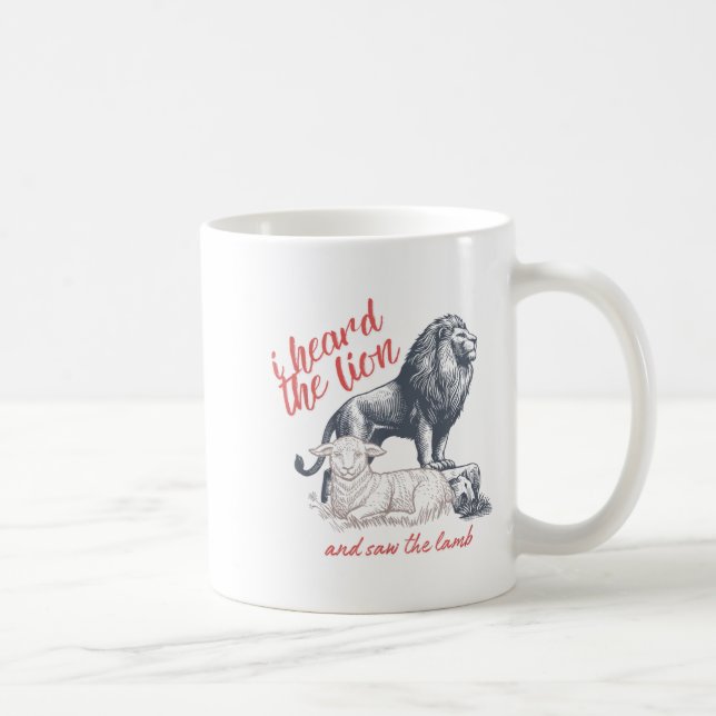 I Heard The Lion And Saw The Lamb Sheep Minimalist Kaffemugg (Höger)