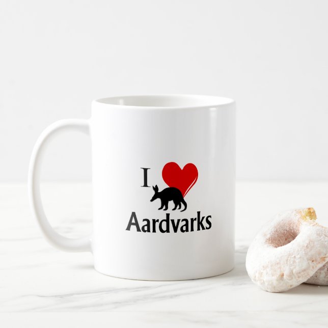 I Heart Aardvarks Kaffemugg (Med munk)