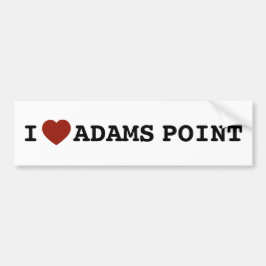I heart Adams Point Bumper Sticker Bildekal