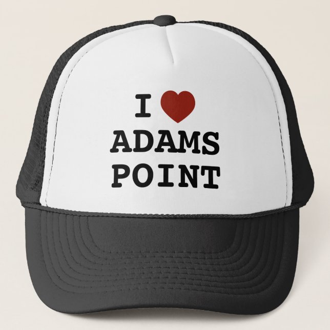 I heart Adams Point Trucker Hat Keps (Framsida)