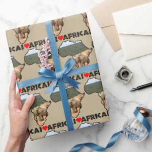 I Heart Afrika Karta Black Elephant Herd Presentpapper