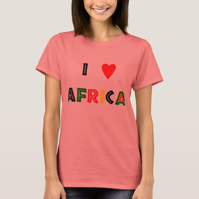"I Heart Afrika"-skjorta T-shirt (Framsida)