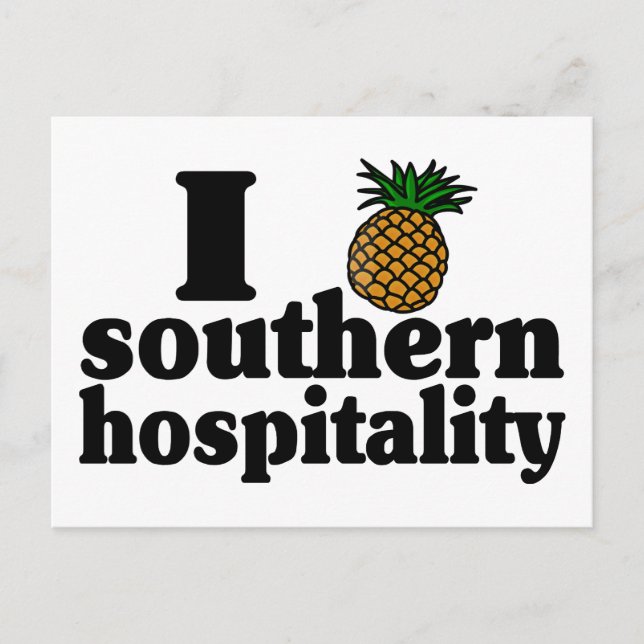 I Heart (ananas) Southern Hospitality Vykort (Framsida)