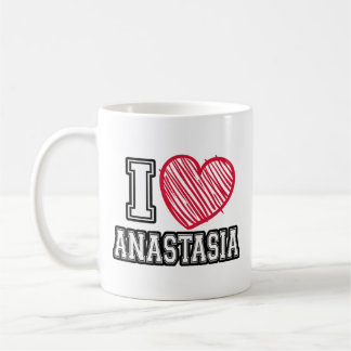 I Heart Anastasia First Name I Love Anastasia Pers Kaffemugg