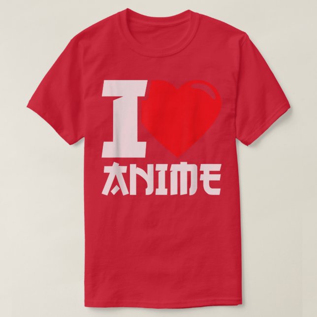 I Heart Anime - I Love Anime T-Shirt (Design framsida)