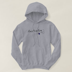 I Heart Australia, Australien Flagga Hoodie