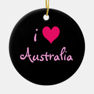 I Heart Australia Julgransprydnad Keramik